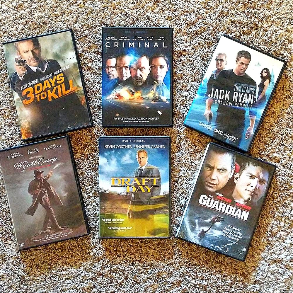 Kevin Costner-Bundle of 6 DVD movies.